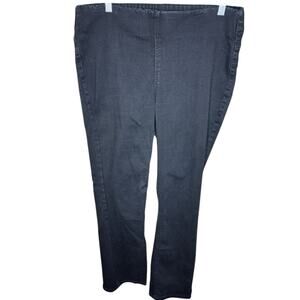 Denim & Co. Signature‎ Perfect Flex Regular Pull-On Jeans Dark Wash Womens 14